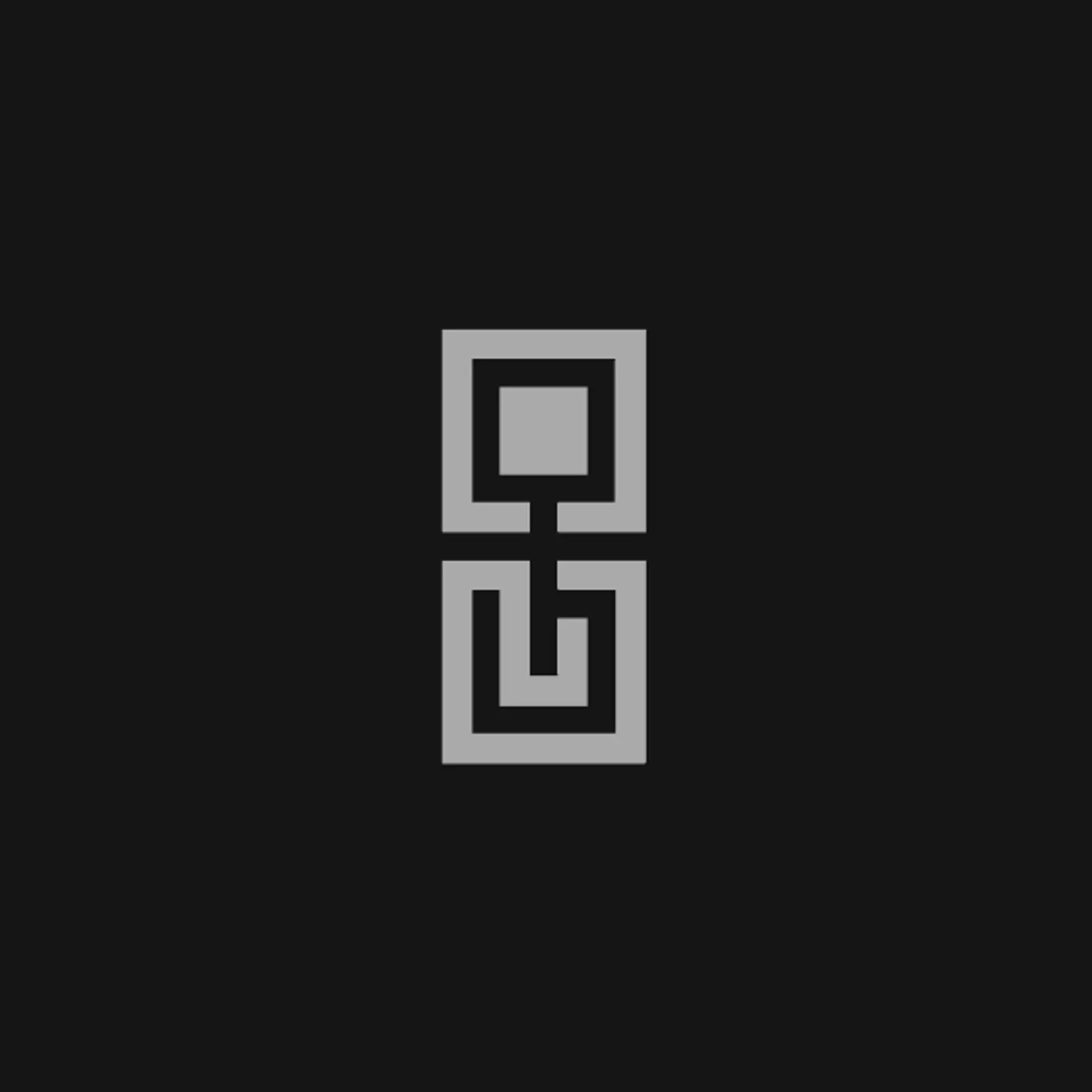 Green Oak geometric square logo on black background.