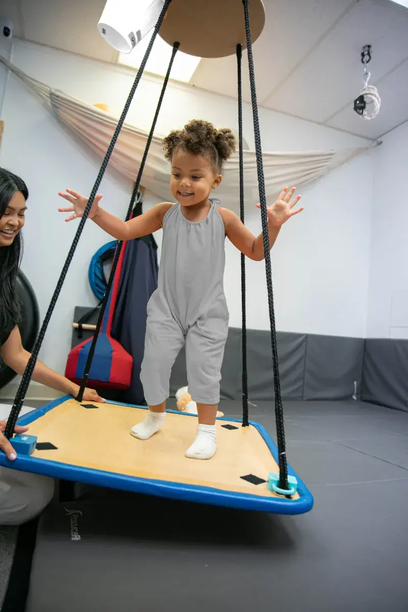 The platform swing, mid-session