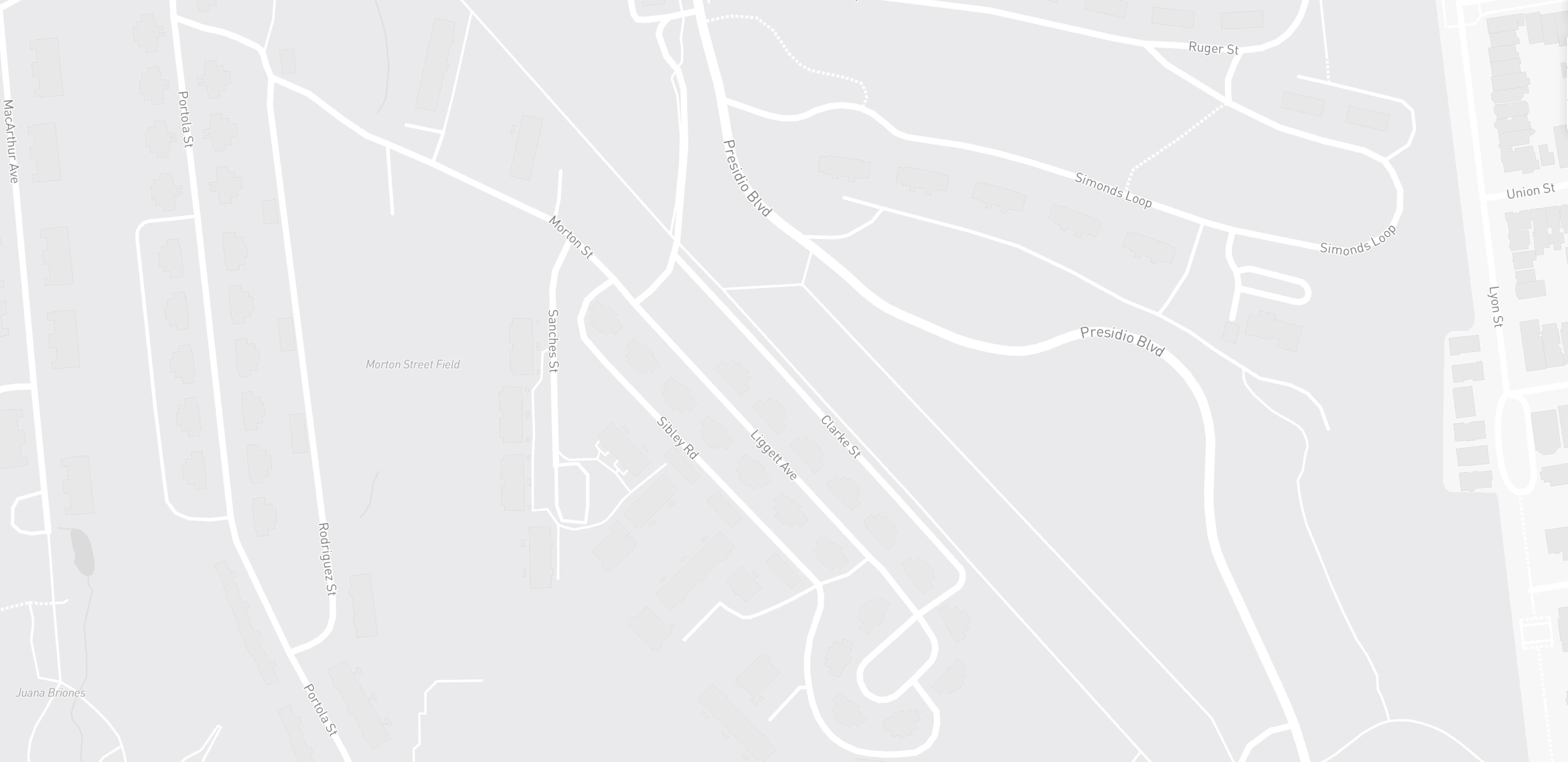 A street map of the neighborhood